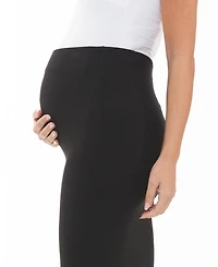 Ripe Maternity Maternity Black Ribbed Knit Pencil Skirt Stylish and Comfortable