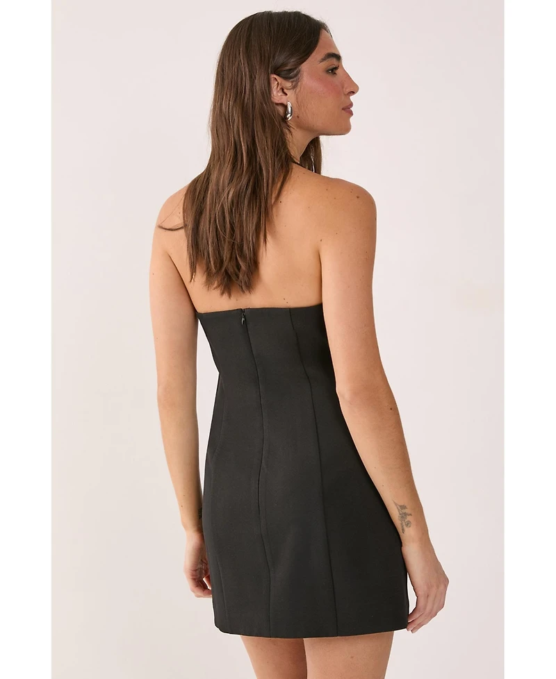 Nasty Gal Women's Eyelet Tailored Halter Neck Mini Dress