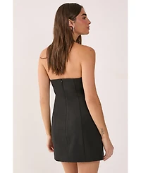Nasty Gal Women's Eyelet Tailored Halter Neck Mini Dress