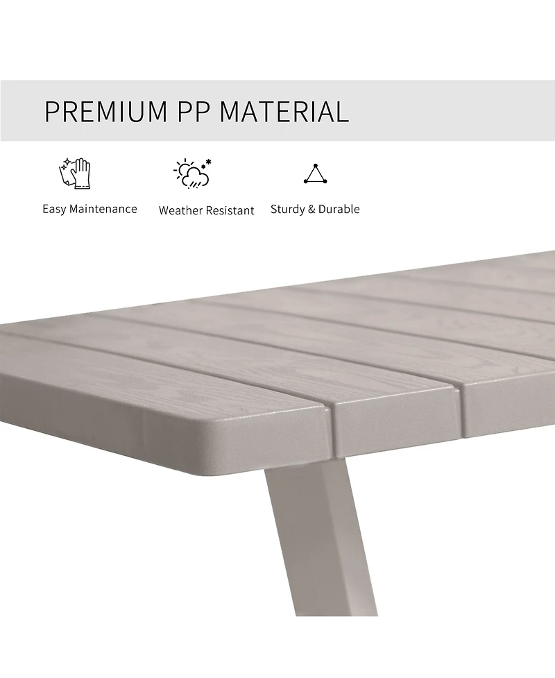 Outsunny 4-Piece Outdoor Patio Conversation Set Weatherproof Pp Materials