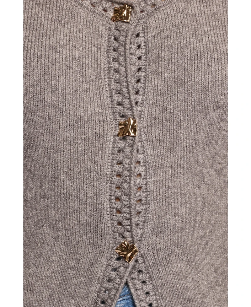Petal and Pup Women's Quay Button Front Cardigan - Heather Grey