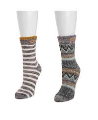 Muk Luks Women's Sweater Socks 2 Pair Pack