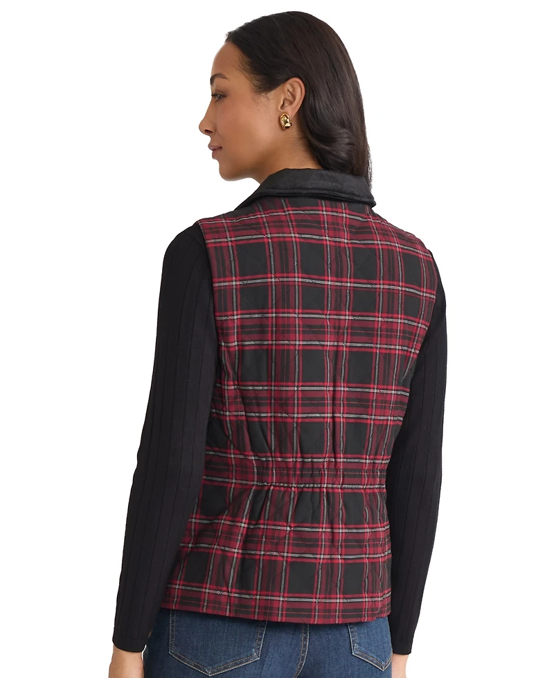 Jones New York Women's Snap Front Collar Vest Jacket