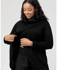 Ripe Maternity Maternity Stylish Black Cowl Neck Nursing Knit Nursing