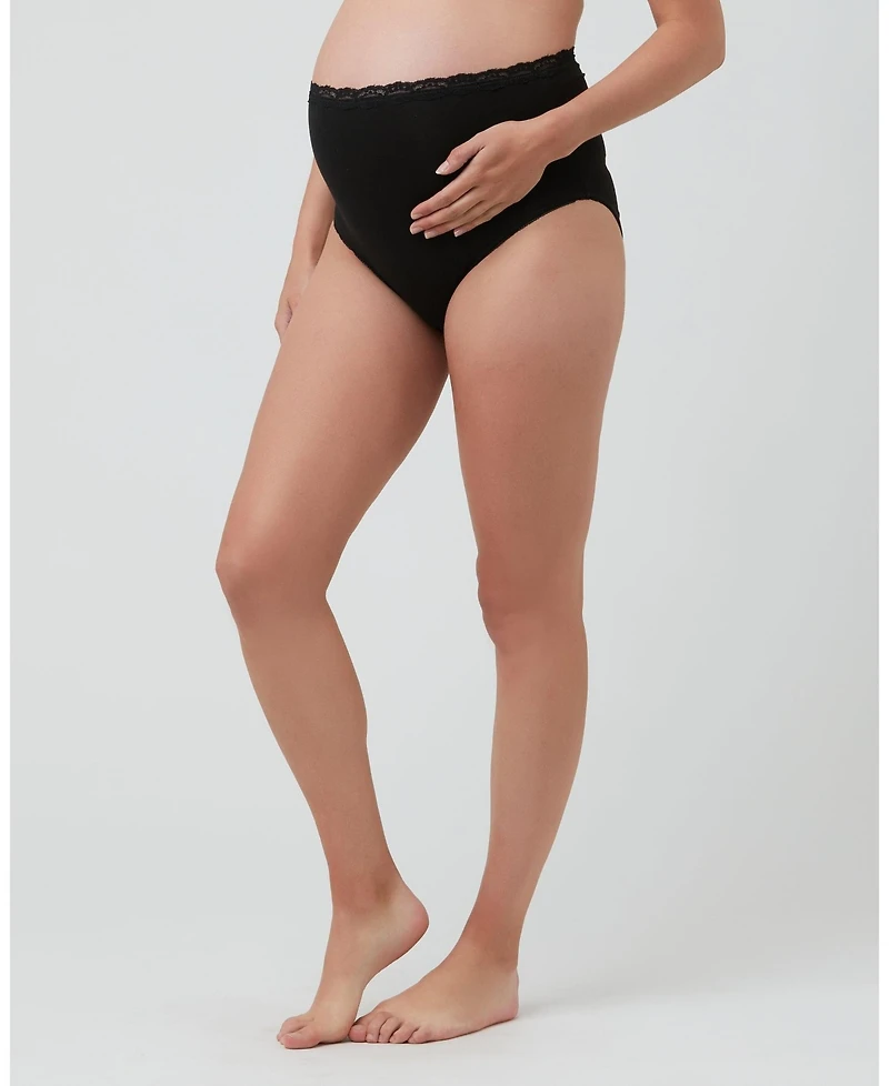 Ripe Maternity Comfortable Organic Cotton Full Briefs Black