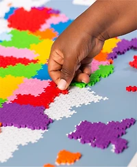 Plus-Plus Puzzle By Number Map of the United States Building Toy Set, 1400 Pieces