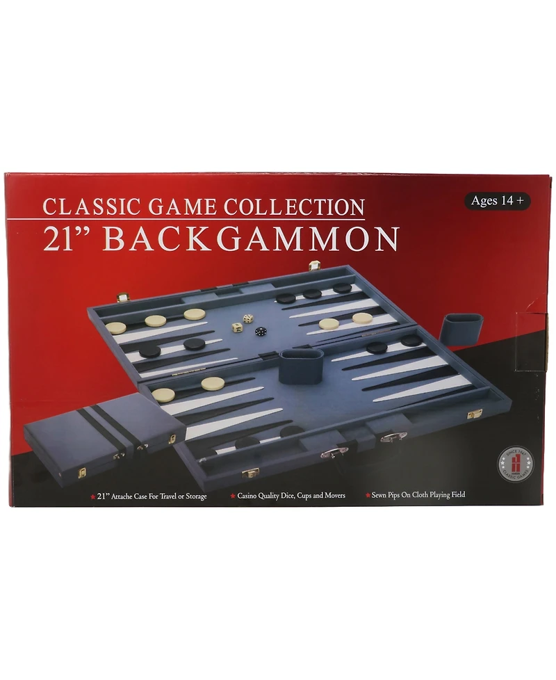 John N. Hansen Co. Classic Game Collection 21" Backgammon Set