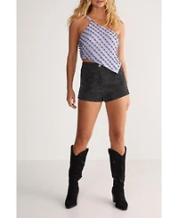 Studded Asymmetric One Shoulder Top