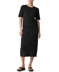 Eileen Fisher Women's Short-Sleeve Crewneck T-Shirt