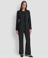 Dkny Women's Mandarin Collar Open Front Blazer