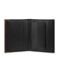 Cole Haan Men's Rfid Two-Tone Pebbled Magnetic Passport Wallet