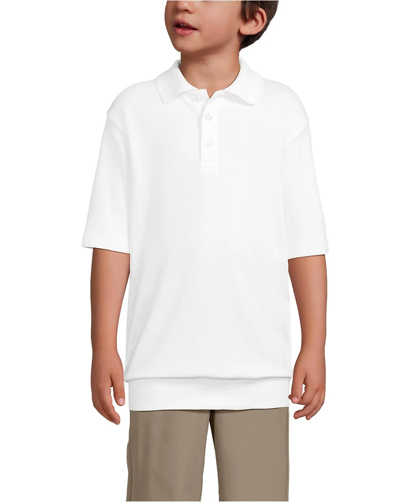 Lands' End Girls Short Sleeve Banded Bottom Polo Shirt