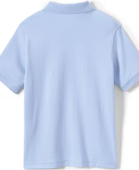Lands' End Big Boys Husky Short Sleeve Interlock Polo Shirt