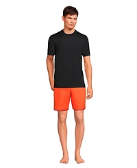 Lands' End Men's SunShade Upf 50 Short Sleeve Swim Tee Cooling Rash Guard