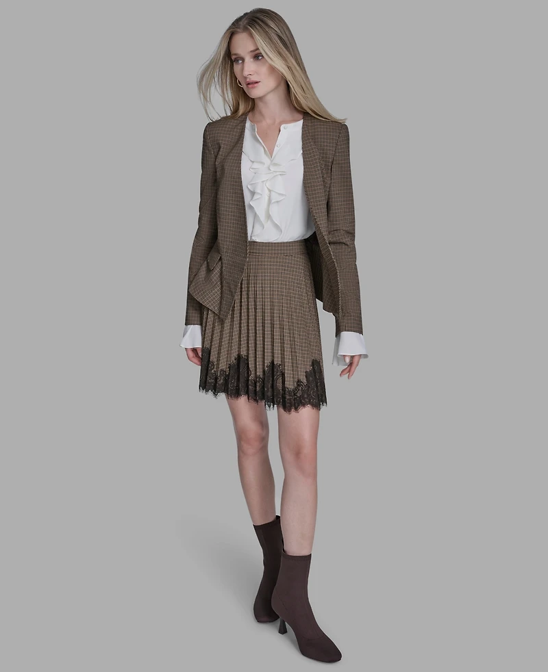 Bcbg Women's V-Neck Ruffle Hem Jacket
