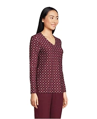 Lands' End Women's Long Sleeve Performance V-Neck Top