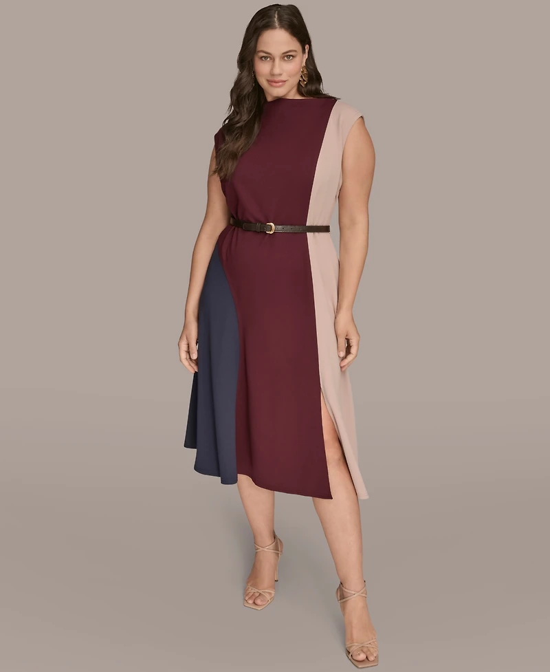 Donna Karan New York Plus Belted Midi Dress