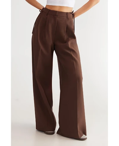 Nasty Gal Women's Premium Tailored Tie Detail Pants