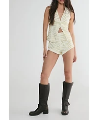 Nasty Gal Women's Zebra V-Neck Tailored Vest