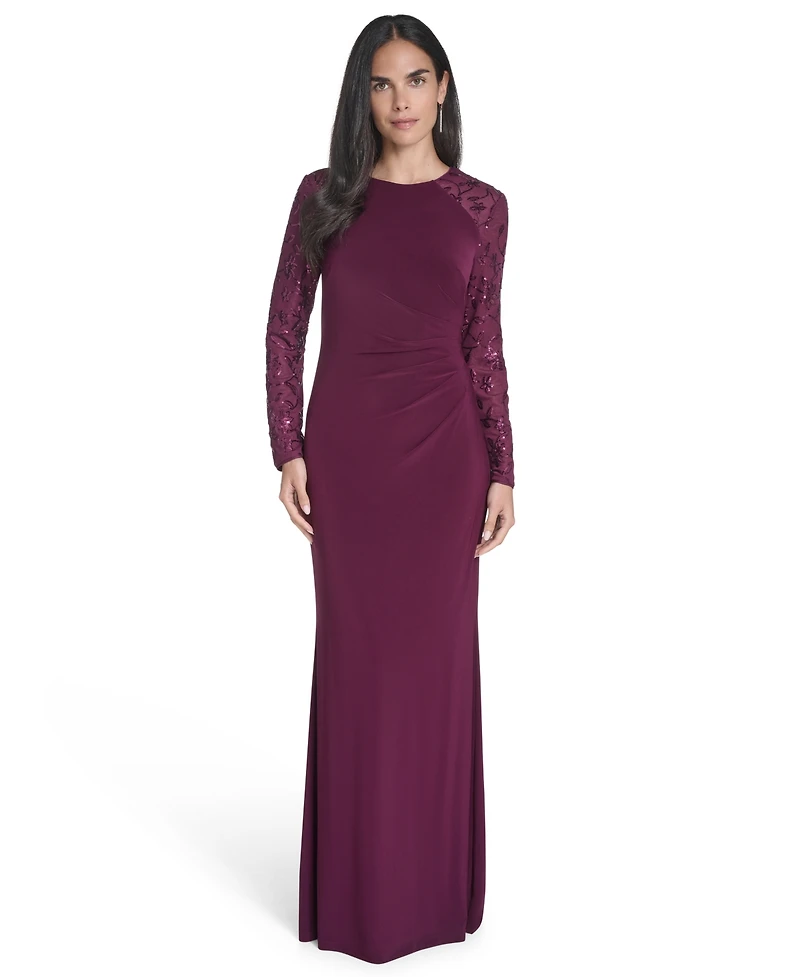 Jessica Howard Petite Raglan Sleeve Gown