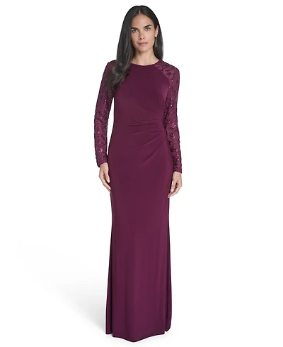 Jessica Howard Petite Raglan Sleeve Gown