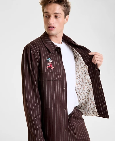 Disney | Macy's Men's Mickey Mouse Button Front Shirt Jacket, Exclusive