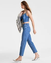 Disney | Macy's Women's Straight-Leg Jeans Embellished with Crystals by Swarovski, Exclusive