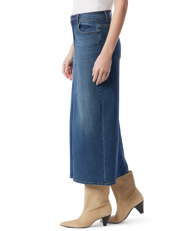 Gloria Vanderbilt Women's Petite Front-Slit Denim Maxi Skirt