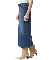 Gloria Vanderbilt Women's Petite Front-Slit Denim Maxi Skirt
