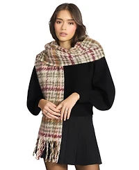 Steve Madden Women's Brushed Twill Tartan Lofty Scarf
