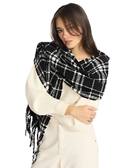 Steve Madden Women's Soft Midweight Plaid Scarf