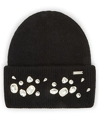 Steve Madden Women's Embellished Beanie and Knit Scarf Holiday Gift Set, 2-Piece