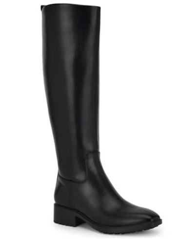 Nine West Womens Barile Tall Block Heel Boots Regular Wide Calf
