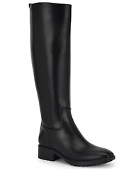 Nine West Womens Barile Tall Block Heel Boots Regular Wide Calf