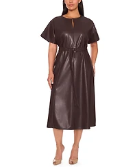 Msk Plus Dolman Sleeve Belted Midi Dress