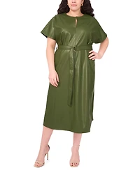 Msk Plus Dolman Sleeve Belted Midi Dress