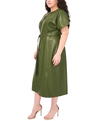 Msk Plus Dolman Sleeve Belted Midi Dress