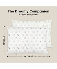 KeaBabies Toddler 2pk Pillow, Soft Organic Cotton Pillows for Sleeping, 13X18 Pillow