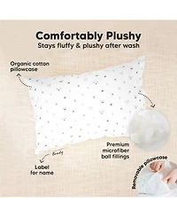 Mini Toddler Pillow and Pillowcase for Crib, 9x13 Small Toddler, Kids Travel
