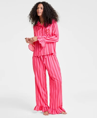 Disney | Macy's Women's Minnie Mouse Satin Pajamas Sleep Set, Exclusive