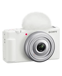 Sony Zv-1F Vlogging Camera, White with ACCVC1 Vlogger Accessory Kit