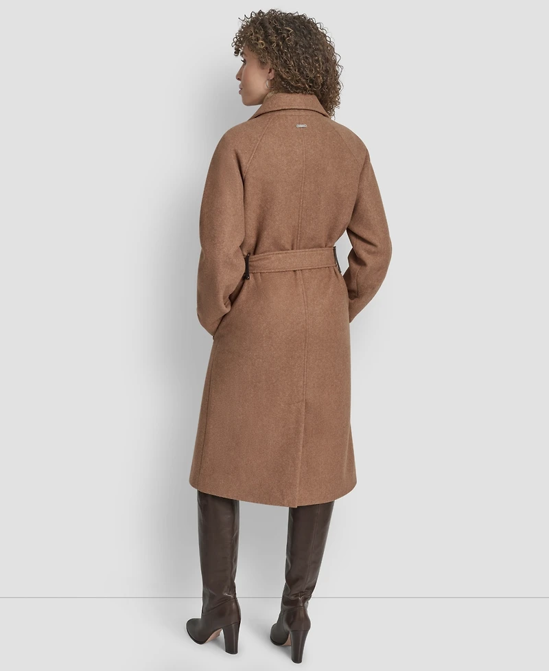 Dkny Women's Belted Notch Collar Coat