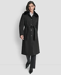 Dkny Women's Single-Breasted Pillow Collar Coat