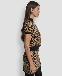 Dkny Jeans Women's Animal Print Cropped Top