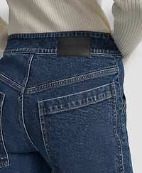 Dkny Jeans Women's High Rise Wide Leg Cargo
