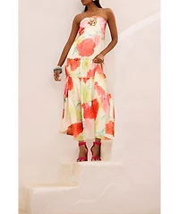 Oasis Women's Rosette Detail Halterneck Midi Dress