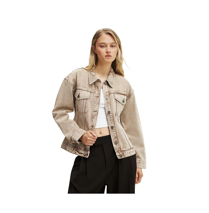 Cotton On Women's Alva Cinched Denim Jacket