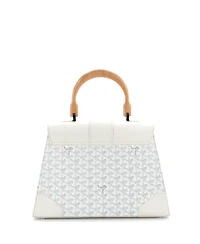 Pre-Owned Goyard Mm Saigon Top Handle Bag Coated Canvas with Leather