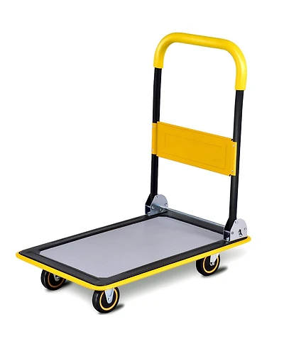 Costway 330lbs Folding Platform Cart Dolly Push Hand Truck Moving Warehouse Foldable