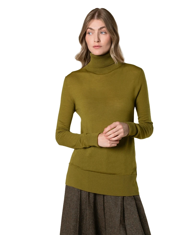 Celtic & Co. Women's British Merino Turtle Neck Sweater